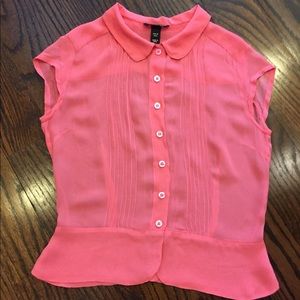 H&M sheer button up top